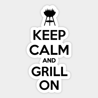 Keep calm and grill on Sticker